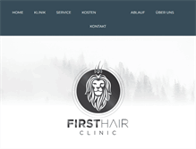 Tablet Screenshot of firsthairclinic.com